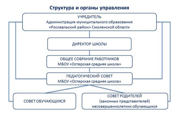 структура и органы управления школой схема